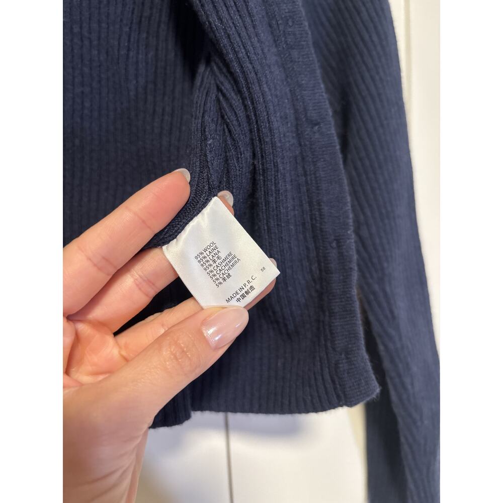 Brandy Melville Navy Blue Ribbed Button Down Cardigan M - Picture 5 of 7